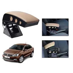 Kozdiko Beige Chrome Finish Car Armrest for Volkswagen Vento-picture-32