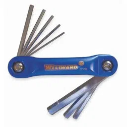 Westward Alloy Steel Chrome Folding Shape Hex Key, 2CYB8-picture-15