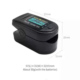 Oxymed Plastic Black OLED Portable Fingertip Pulse Oximeter image 3