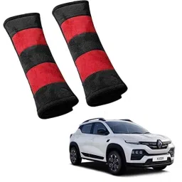 Kozdiko 2 Pcs Red &a; Black Car Seat Belt Cushion Pillow Set for Renault Kiger-picture-33