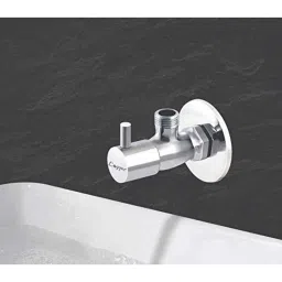 Logger Brass Grace Quarter Turn Angle Valve with Wall Flange Faucet image 2