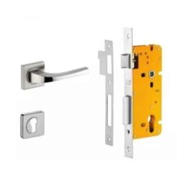 Dorset ML Series Divine Stainless Steel Patina Finish Door Handle Lock Set with (Pack of 3)-picture-1