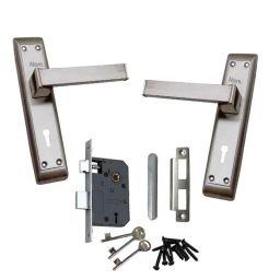 Atom Polo Stainless Steel Stain Finish Double Stage Mortise Lock Set With 3 Keys-picture-14