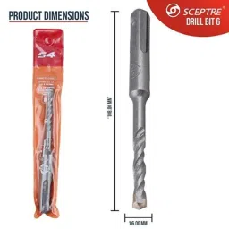 Sceptre 6mm Drill Bit Hammer Rotatory Concrete Tool Strong &a; Powerful For Perfect Round Holes Highly Efficient &a; Optimized Design image 5