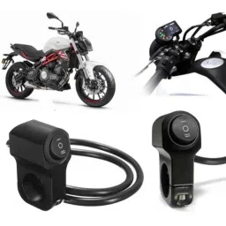 Auto Pearl 12V Aluminium Alloy Black Motorcycle Handlebar Headlight Switch for 302 S-picture-19