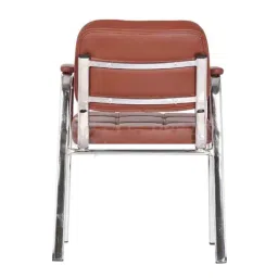 Da URBAN Weston 85x43x57cm Leatherette Tan Visitor Chair with Heavy Frame image 4