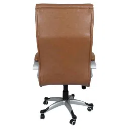 Chair Garage PU Leatherette Brown Adjustable Height Office Chair with Back Support, CG147 image 4
