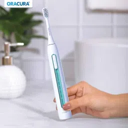 Oracura SB300 Sonic Smart Grey Electric Rechargeable Toothbrush with 1 Year Warranty image 2