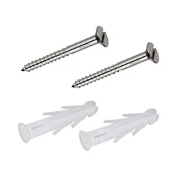 Aligarian Stainless Steel Chrome Finish Wall Mounted Square Round Base Solid Towel Ring (Pack of 4) image 3