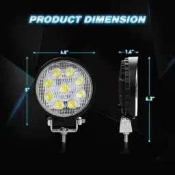 Love4ride 27W 9 LED Flood Beam Auxiliary LED Lamp for Car &a; Bike image 2