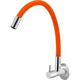IRIS Brass Chrome Finish Orange Flexible Sink Cock-picture-19