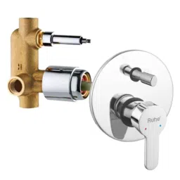 Ruhe Pavo Brass Chrome Finish Single Lever 2-inlet Complete Diverter Set, 11-0531-picture-10