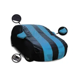 AutoPop Polyester Black &a; Turquiose Waterproof Car Body Cover for Tata Indigo Manza, Fw_Blue_Stripes_Manza-picture-16