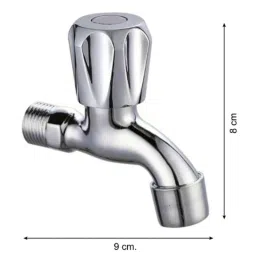 Drizzle ContiMini 8 Pcs Brass Chrome Finish Silver Bib Cock Set with Foam Flow, BIBCONTIMINI8 image 2