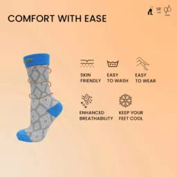 Sorgen Compression Bamboo Crew Length Socks, SSDY0034, Size: XL image 2