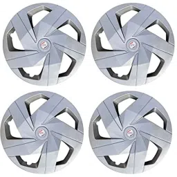 Auto Pearl 4 Pcs 16 inch Polypropylene Silver Press Type Car Wheel Cover Set with Retention Ring for Nissan Magnite, WC_16in_Magnite_FullSilver_Magnite image 3