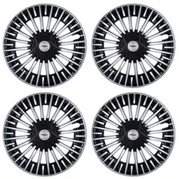 Prigan 4 Pcs 15 inch Polypropylene Black &a; Silver Press Fitting Car Wheel Cover Set for TATA Bolt XT, PRIGAN-ACURA-REV-15-TATABOLTXT image 2