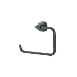 Riya Stainless Steel J4 Black Towel Ring Jet (Pack of 2) image 3