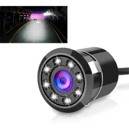 Auto Pearl 8 LED Black Waterproof &a; Shockproof HD Night Vision Car Reverse Parking Camera for Hyundai Creta Type-2 image 3