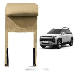 SureStrive Wooden &a; Rexine Beige Custom Fit Car Arm Rest for Hyundai Exter New Model-picture-48