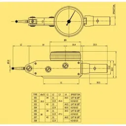 Baker 308A 0.2mm Lever Type Dial Gauge image 2