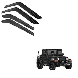 Kozdiko Plastic Black Car Door Visor for Mahindra Thar-picture-21