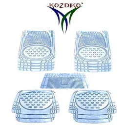 Kozdiko 5 Pcs 6605 PVC &a; Rubber Clear Car Foot Mat Set for Maruti Old Dzire image 2