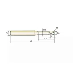 YG-1 55mm 2 Flute End Mill for Rib Processing, G8A60919 image 2