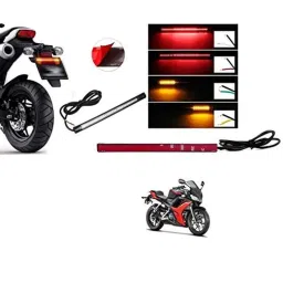 Kozdiko 48 SMD Bike Red Flexible LED Strip Tail Brake Light with Yellow Turn Indicator Light for Hero HX 250-picture-48