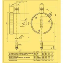 Baker KZ 0.8mm Plunger Type Dial Gauge image 2