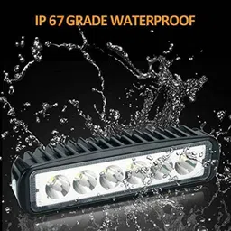 Riderscart 2 Pcs 6 LED 18W Pencial Waterproof Bar Light Set with On/Off Switch-picture-31