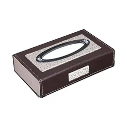 Kozdiko Leatherette Brown Designer Car Tissue Paper Dispenser Box with 200 Sheets (100 Pulls) for Tata Grand Dicor image 2