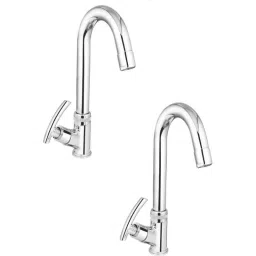 Prestige C-2 Brass Chrome Finish Swan Neck Pillar Tap (Pack of 2)-picture-44