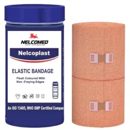 NelcoMed 8cm 15ft Cotton Flesh Nelcoplast Bandage with Non Fraying Edge for General Use-picture-44