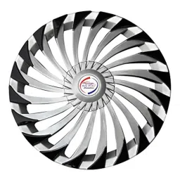 Auto Pearl 4 Pcs 14 inch Polypropylene Silver &a; Black Press Type Car Wheel Cover Set with Retention Ring for Nissan Micra 2015, 14inWC_Hunter_DC_Micra2015model-picture-23