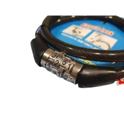 Love4ride 4 Digit Number Black Steel Cable Lock image 4