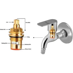 Prestige Robin Brass Chrome Finish Nozzle Bib Cock with Flange image 4