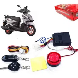 Auto Pearl 12V Black Two-Way Anti Theft Motorcycle Alarm Kit with 2 Pcs Remote for RayZR 125 Fi-picture-48