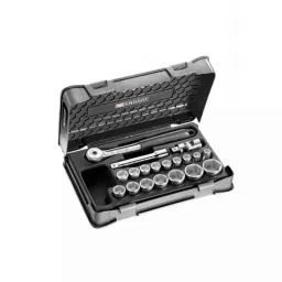 Facom 19 Pcs 1/2 inch Metric Standard Socket Set with 6 Point, S.151-2P6PB-picture-33