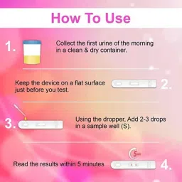 Clear &a; Sure One Step Urine HCG Pregnancy Test Kit (Pack of 3) image 3