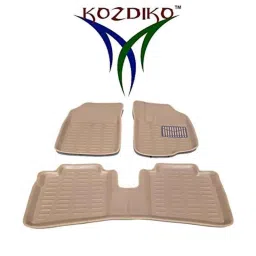 Kozdiko 3 Pcs 3D Beige Car Floor Mat Set for Hyundai i20 Old 2008-2013, koz_41514 image 2