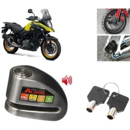 Auto Pearl Steel Black Anti-Theft Alarm Disc Brake Lock for V-Strom 650 XT, Lock_621-picture-25