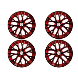 Auto Pearl 4 Pcs 14 inch ABS Black &a; Red Press Type Car Wheel Cover Set for Maruti Suzuki Spresso image 4