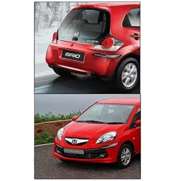 Kozdiko 4 Pcs Rubber Black Double Chrome Strips Car Bumper Protector Guard Set for Ford Figo Old image 3