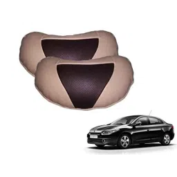 Kozdiko 2 Pcs Brown &a; Beige Neck Rest Set for Renault Fluence, koz_18226-picture-39