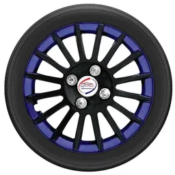 Auto Pearl 4 Pcs 15 inch ABS Black &a; Blue Car Wheel Cover Set for Ford Fusion image 4