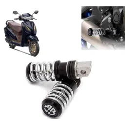 Auto Pearl 2 Pcs Steel Black Foot Rest Spring Coiled Set for Activa 6G-picture-18