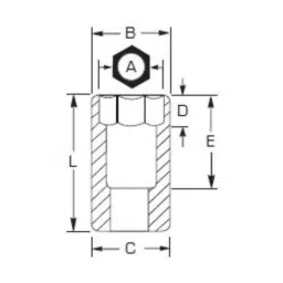 Proto 1/2 inch 6 Point Black Oxide 1/4 inch Drive Socket, J4716B image 2