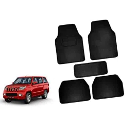 Auto Pearl 5 Pcs Polyester Black Car Floor Carpet Set for Mahindra TUV 300-picture-19