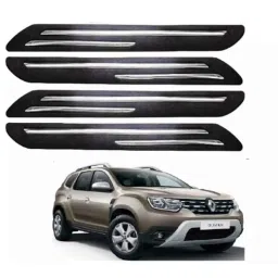 Sca Rubber Car Side Bumper Protector Guard with Double Chrome Strip for Renault Duster Type1 Model Black Set Of 4, SCA-AIWWOV-picture-29